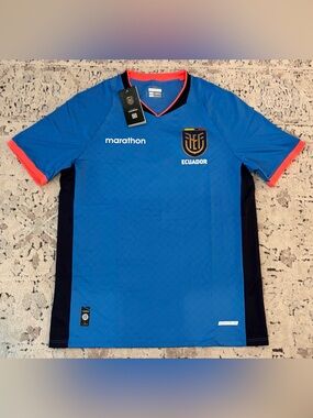 Marathon Authentic Ecuador National Team Blue Training Jersey Men’s Size Large